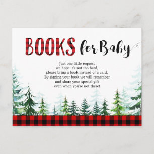 Carte postale de livres pour bébé en forêt de bûch