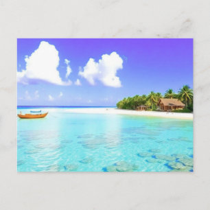 Carte postale de l'océan tropical des Maldives
