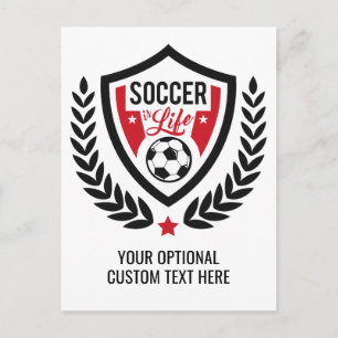 Carte postale de logo de football avec texte perso