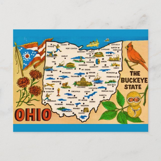 Carte postale de l'Ohio vintage (Devant)