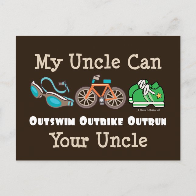 Carte postale de l'oncle Outswim Outbike Outtrun T (Devant)