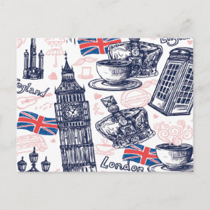 Carte postale de Londres, Angleterre