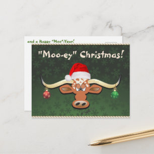 Carte postale de Longhorn Steer comique