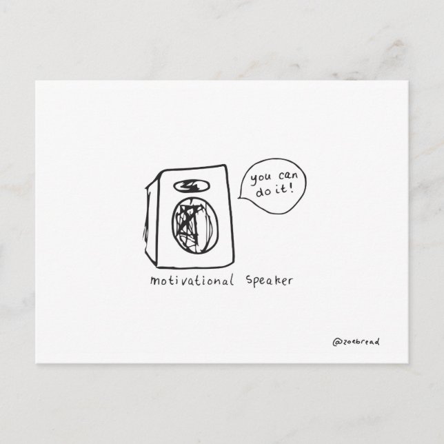 carte postale de l'orateur de motivation (Devant)