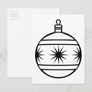 Carte postale de l'ornement d'arbre de Noël