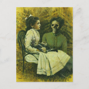 Carte postale de loup gothique