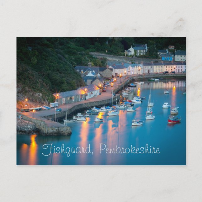 Carte postale de Lower Town, Fishguard, Pembrokesh (Devant)