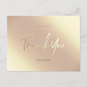 Carte postale de luxe Faux Gold Foil