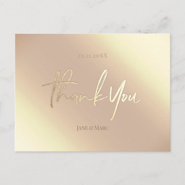 Carte postale de luxe Faux Gold Foil (Devant)