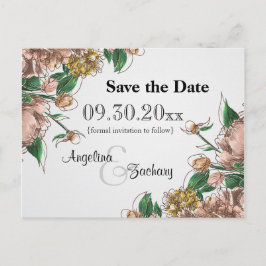 Carte Postale de Mariage "Blush Floral" pour Annon