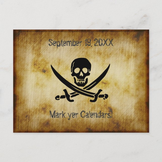 Carte postale de mariage pirate à conserver (Devant)