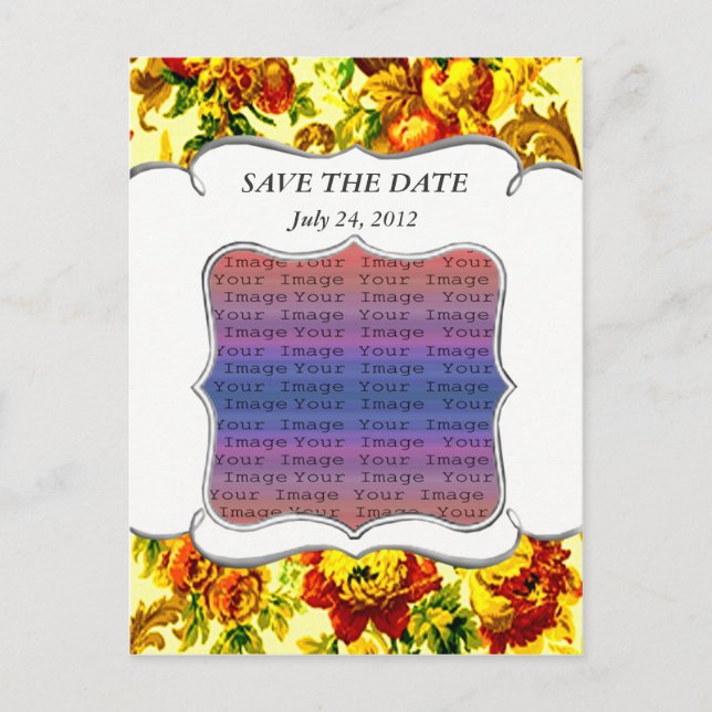Carte postale de mariage printanier pour annoncer  (Devant)