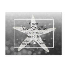 Carte postale de mariage Save the Date étoile de m