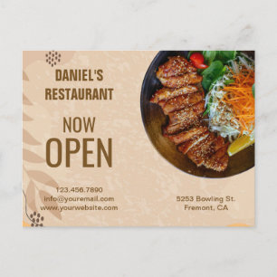 Carte postale de marketing pour restaurant Boho