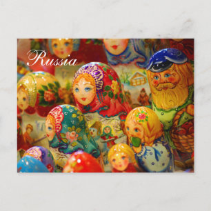 Carte postale de Matryoshka en Russie