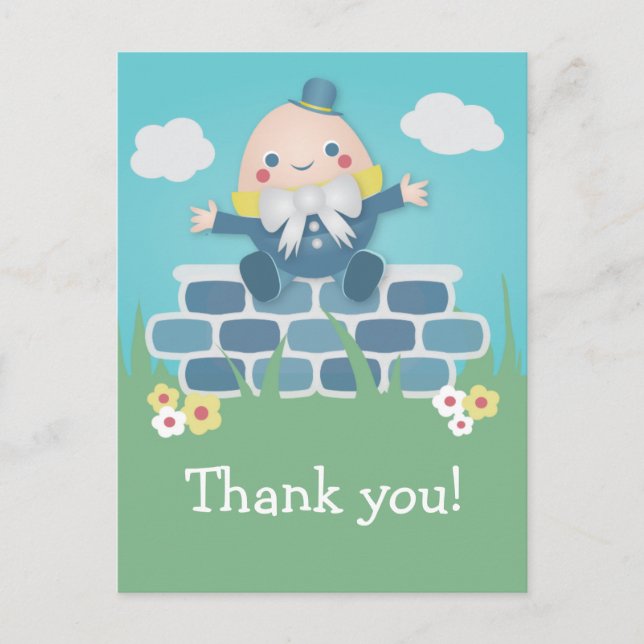 Carte postale de Merci de Baby shower doux et vide (Devant)