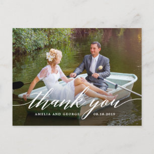 Carte postale de Merci de COULEUR ÉDITABLE à scrip