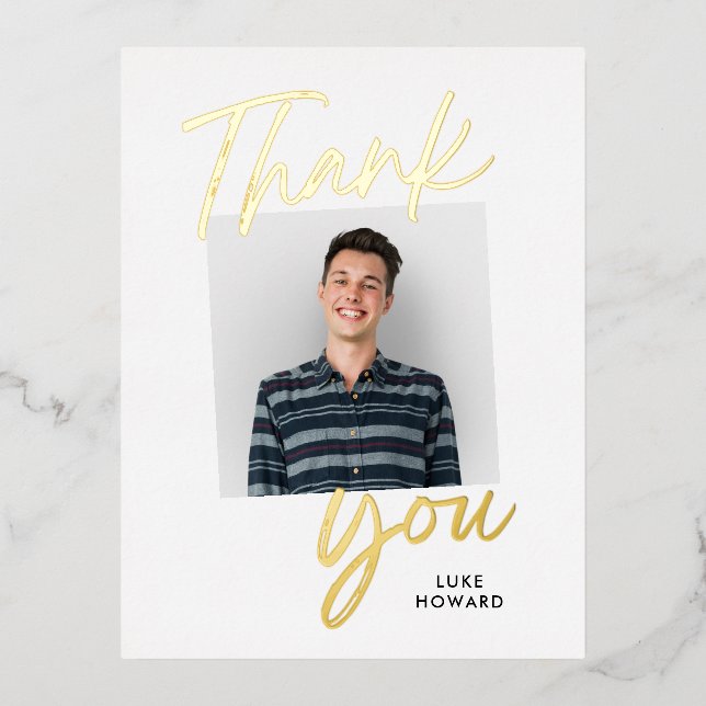 Carte postale de Merci FOIL de confiance de Witty (Recto)