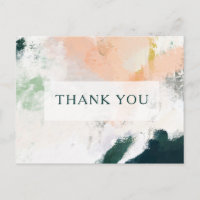 Carte postale de Merci Mariage Abstrait coloré