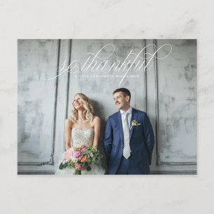 Carte postale de Merci Mariage si reconnaissante