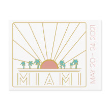 Carte postale de Miami pour l'enterrement de vie d