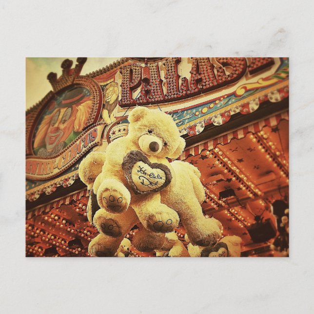 Carte Postale De mignons Nounours au Carnaval (Devant)