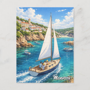 Carte postale de Minorque en Espagne