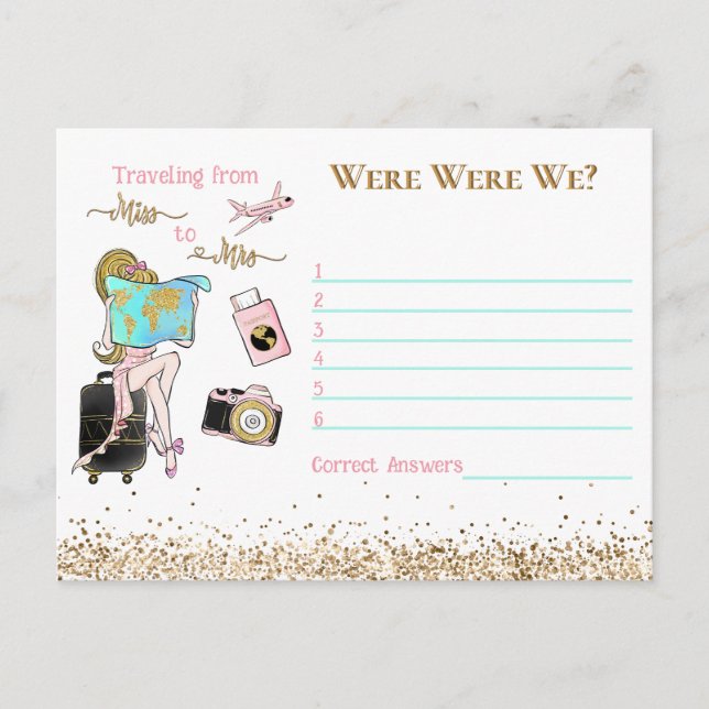 Carte Postale De Mlle à Mme Fête des mariées Étaient-nous partie (Devant)