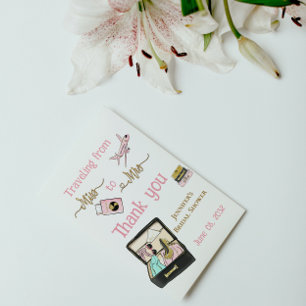 Carte Postale De Mlle à Mme Fête des mariées Voyage Merci