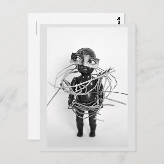 Carte postale de mode recyclant des poupées ancien (Devant / Derrière)