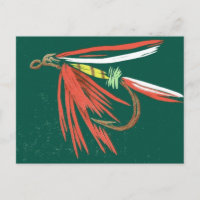 Carte postale de mouche à truite classique