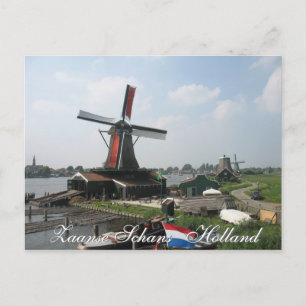 Carte postale de moulin à vent Zaanse Schans