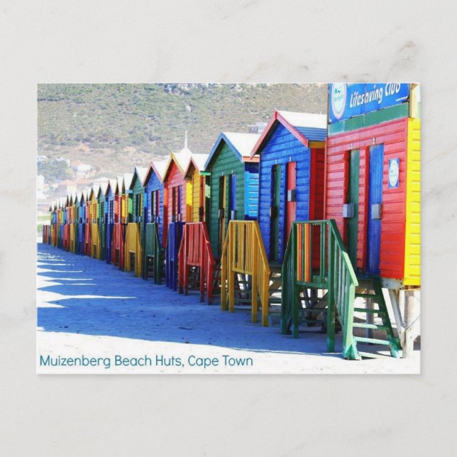 Carte postale de Muizenberg, Cap, Afrique du Sud (Devant)