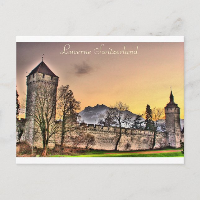 Carte postale de Mur de Musegg à Lucerne Suisse (Devant)