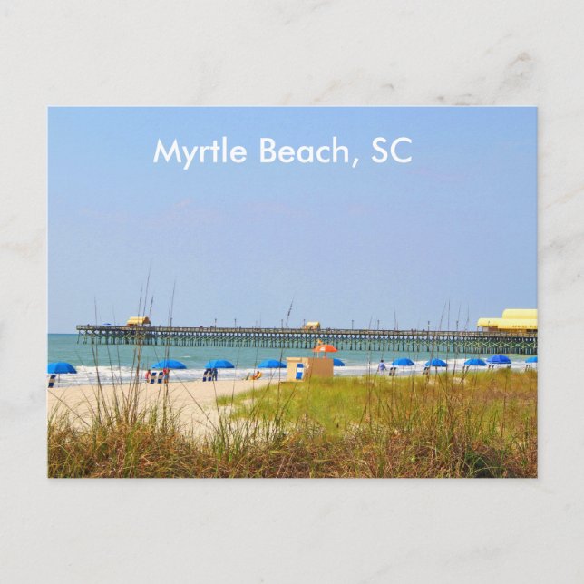 Carte postale de Myrtle Beach SC, scène de plage p (Devant)