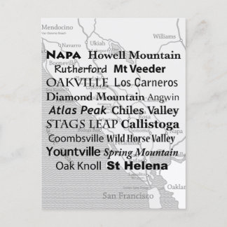 Carte postale de Napa Wine Country
