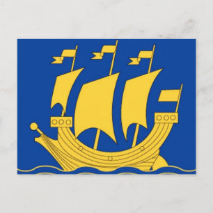 Carte postale de navire jaune