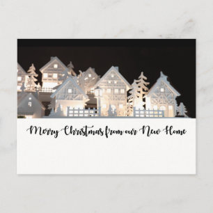 Carte Postale De New Home Maisons de Noël illuminées