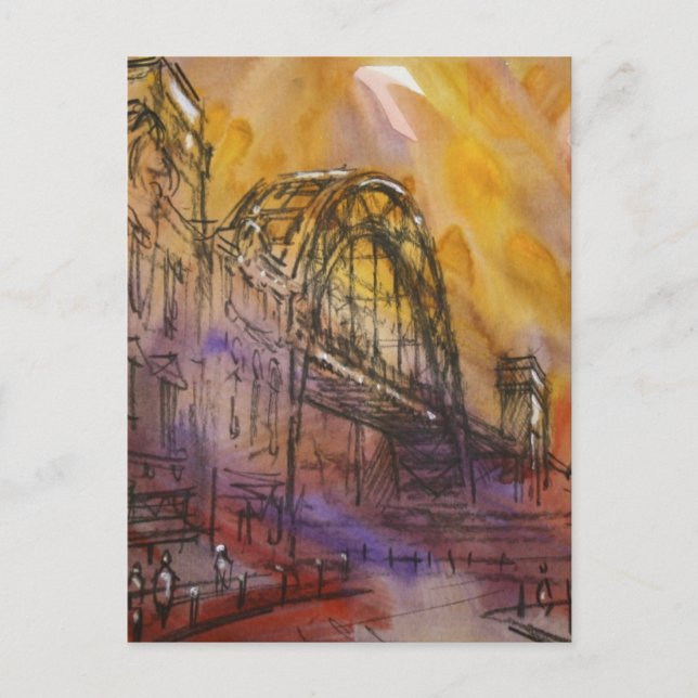 Carte postale de Newcastle de pont de Tyne (Devant)