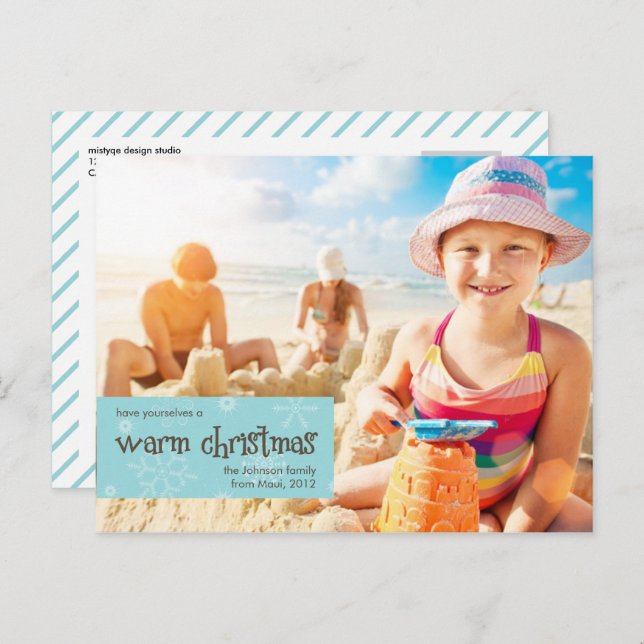 Carte postale de Noël (Devant / Derrière)