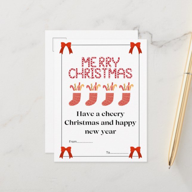 Carte postale de Noël (Devant/Arrière en situation)