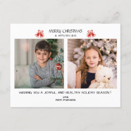 Carte postale de Noël 2 Photo Collage