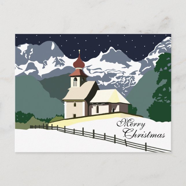 Carte postale de Noël à Mountain Church (Devant)