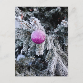 Carte postale de Noël avec arbre de Noël et jouet