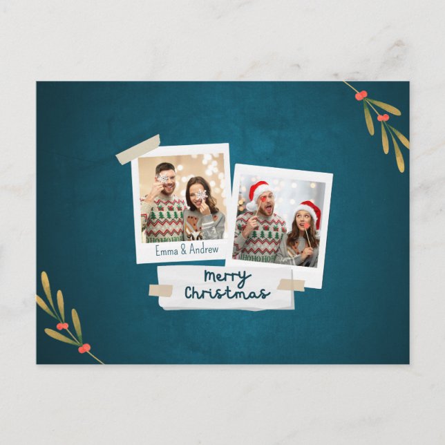 Carte postale de Noël avec voeux (Devant)