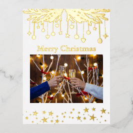 Carte postale de Noël, carte postale Foil