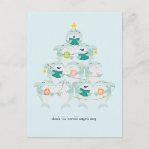 Carte postale de Noël Choir Shark