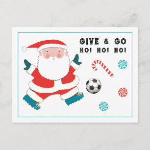 Carte postale de Noël de football