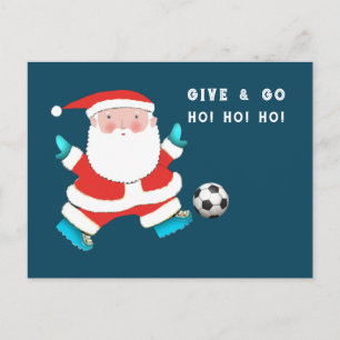 Carte postale de Noël de football