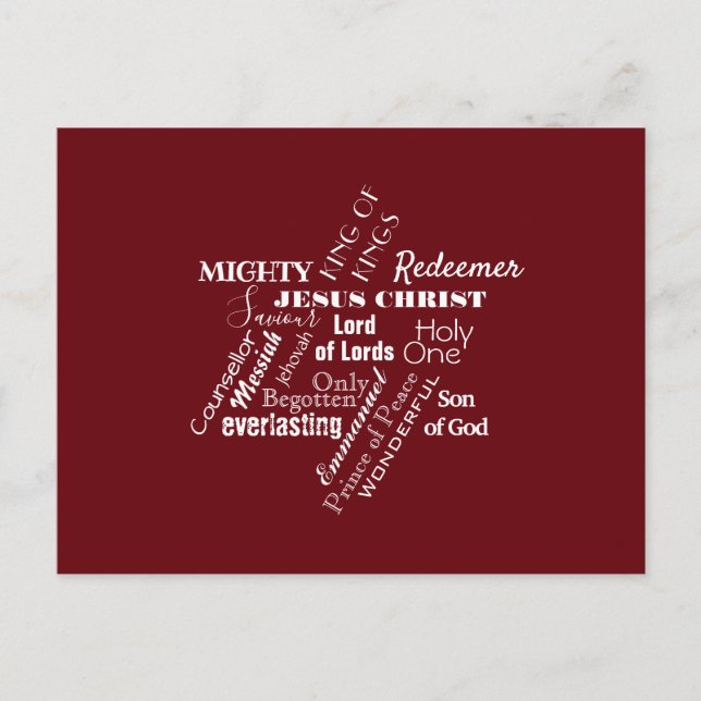 Carte postale de Noël de Jésus (Devant)